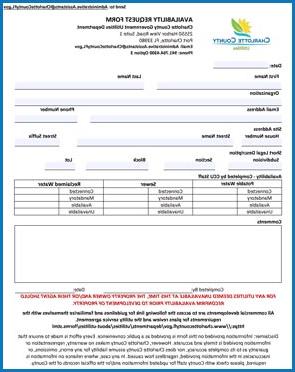 Utility Availability Form